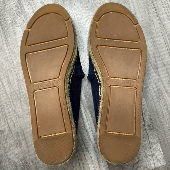 Talbots Izzy Espadrille Flats Suede Navy Size 6 1/2 - Picture 6 of 7